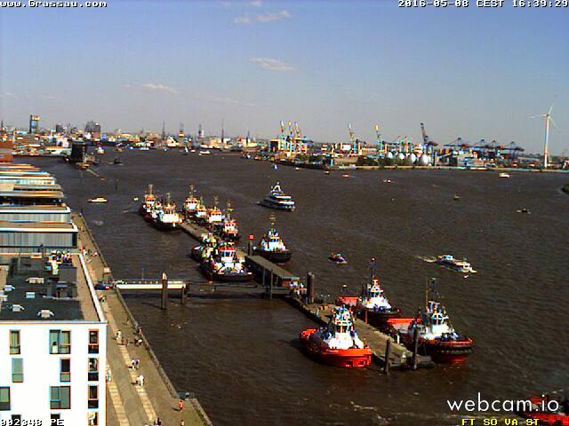 time-lapse frame, Auslaufparade, Hafengeburtstag 2016, Hamburg webcam