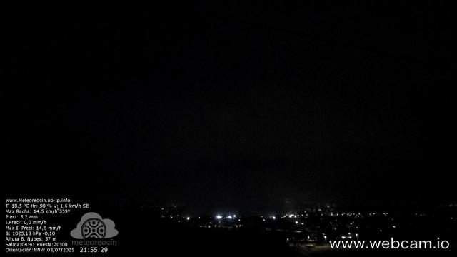 time-lapse frame, MeteoReocín webcam