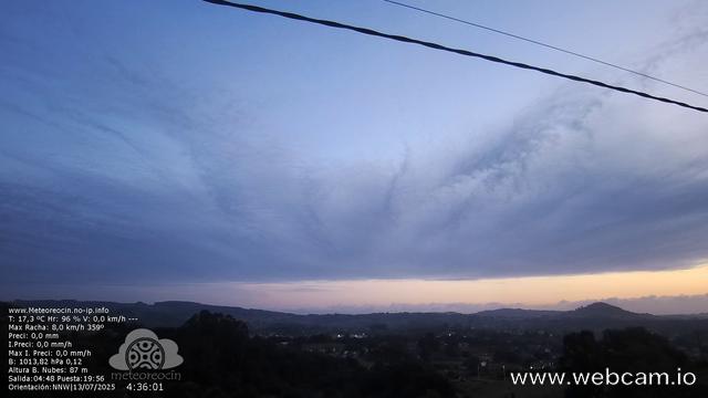 time-lapse frame, MeteoReocín webcam