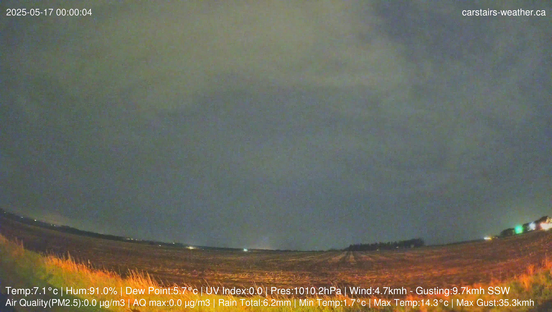 time-lapse frame, Carstairs Sky Cam webcam
