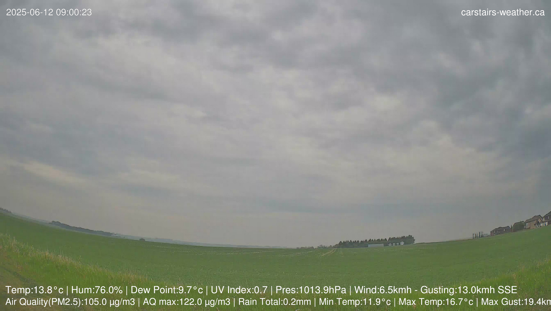 time-lapse frame, Carstairs Sky Cam webcam