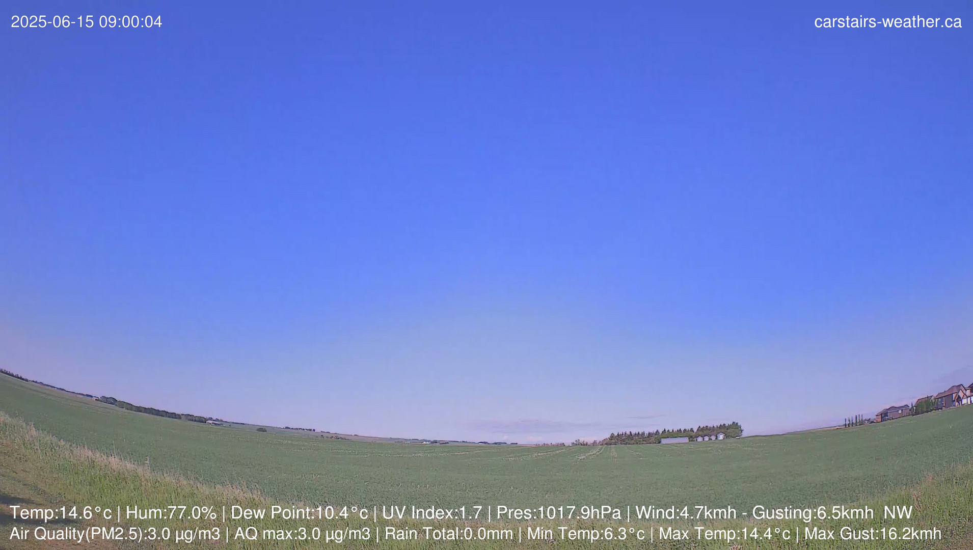 time-lapse frame, Carstairs Sky Cam webcam