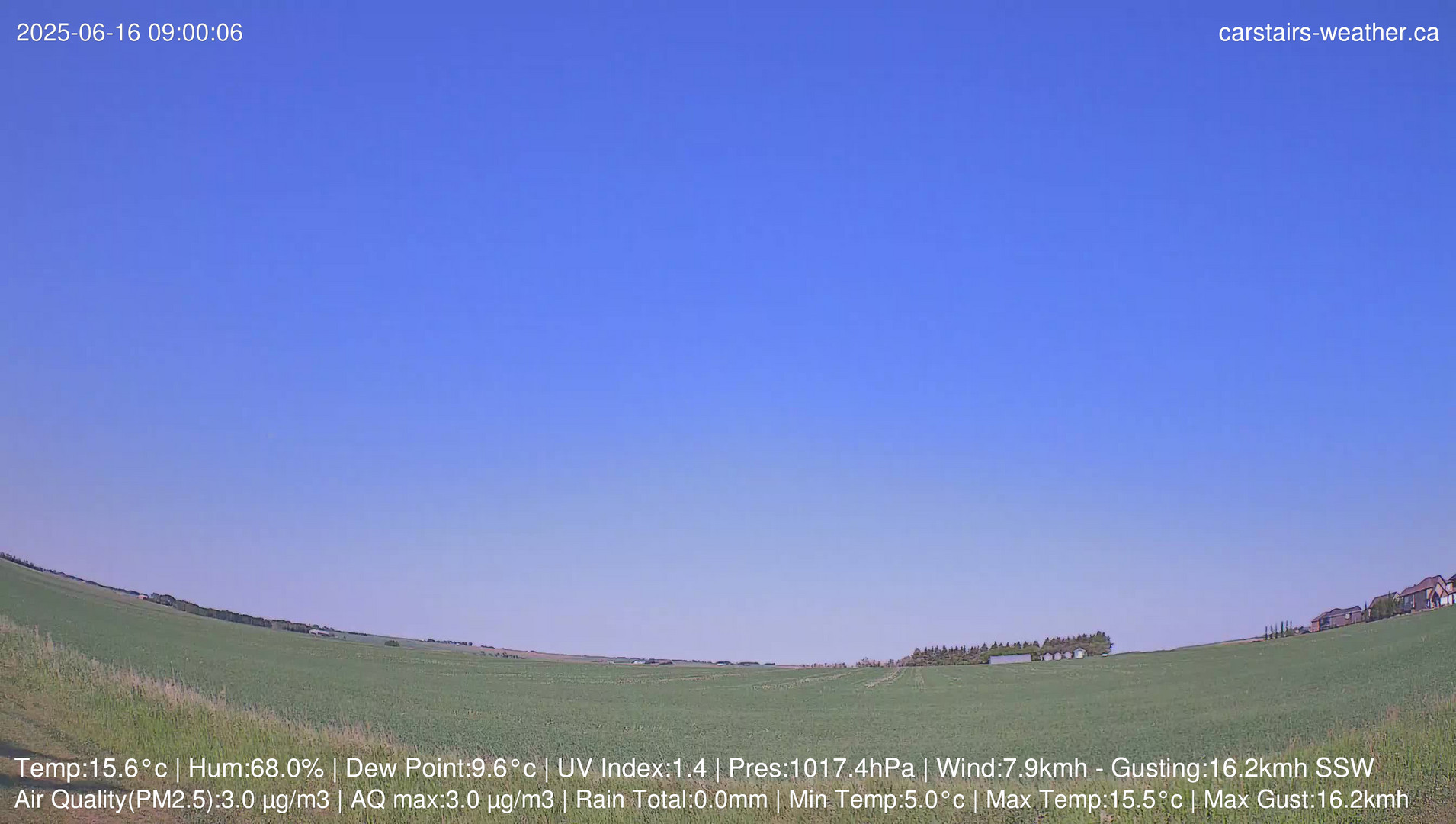 time-lapse frame, Carstairs Sky Cam webcam
