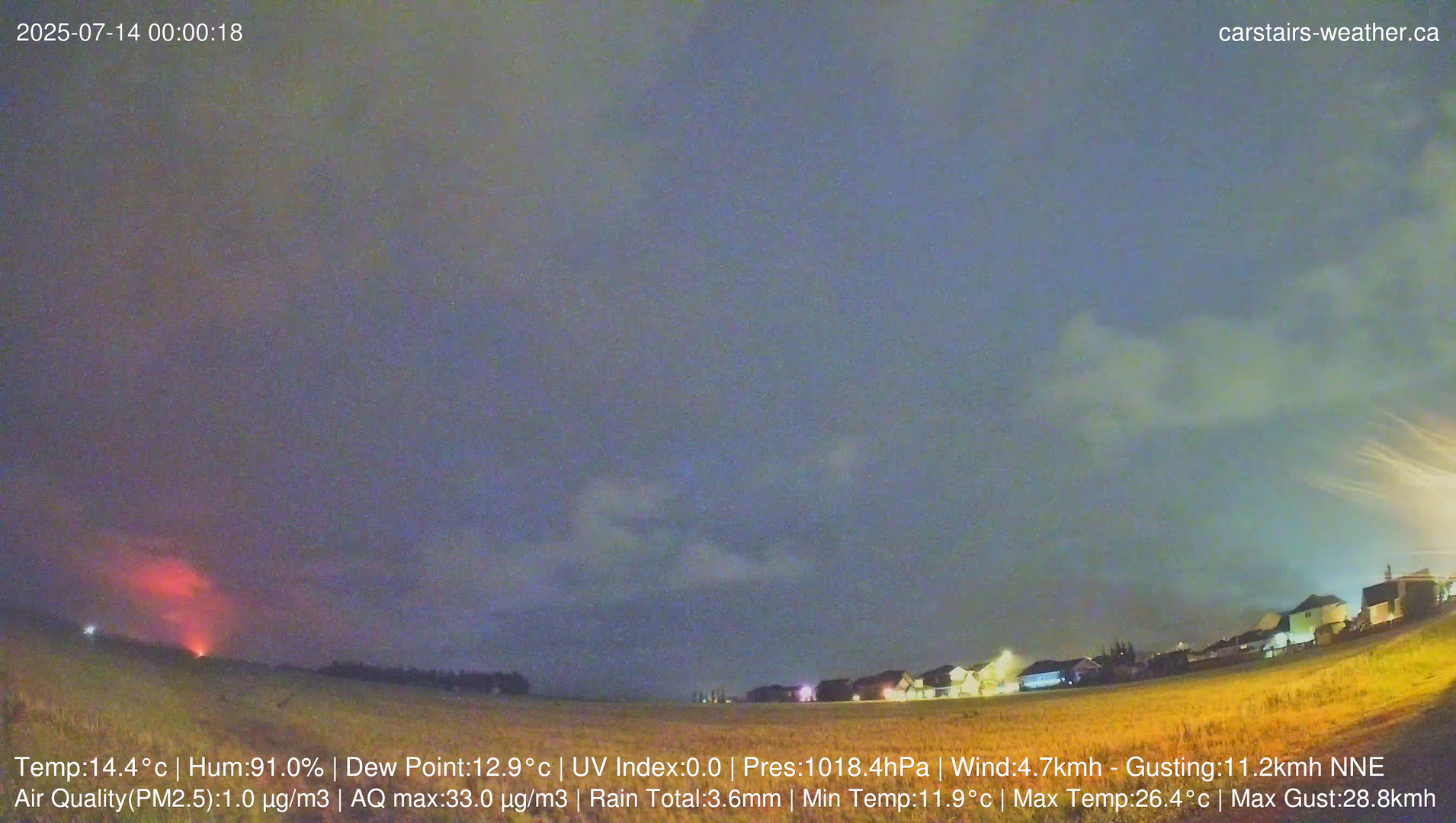 time-lapse frame, Carstairs Sky Cam webcam