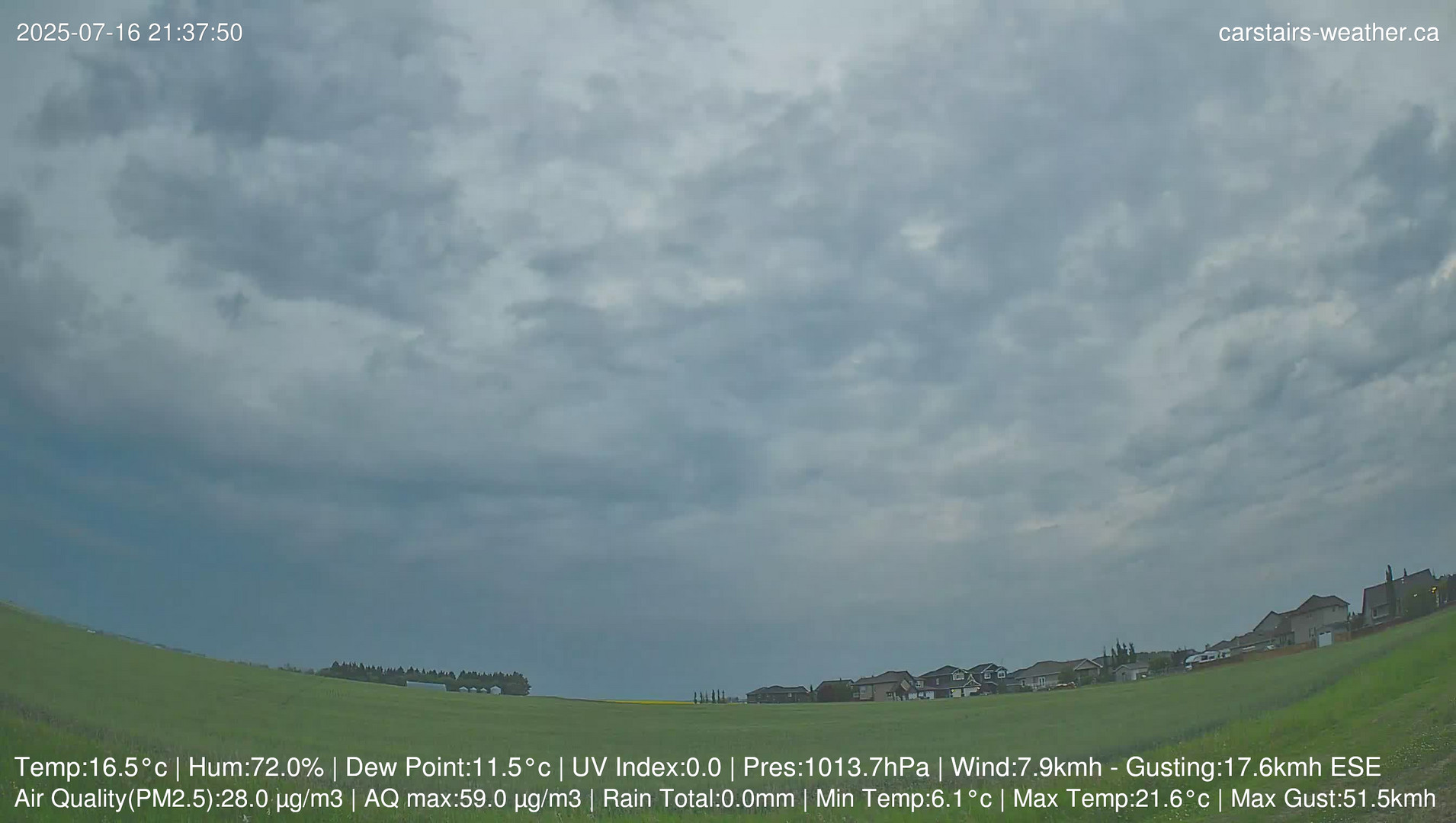 time-lapse frame, Carstairs Sky Cam webcam