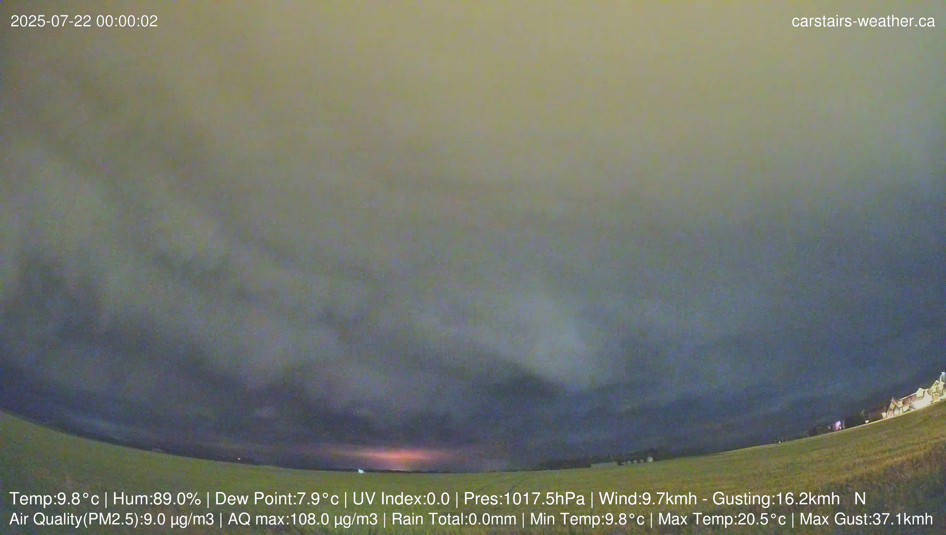 time-lapse frame, Carstairs Sky Cam webcam