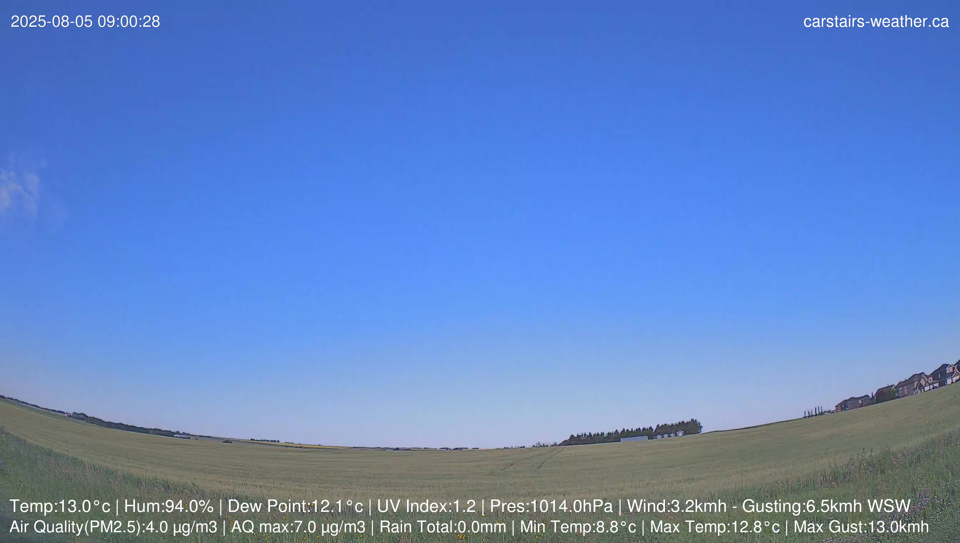 time-lapse frame, Carstairs Sky Cam webcam