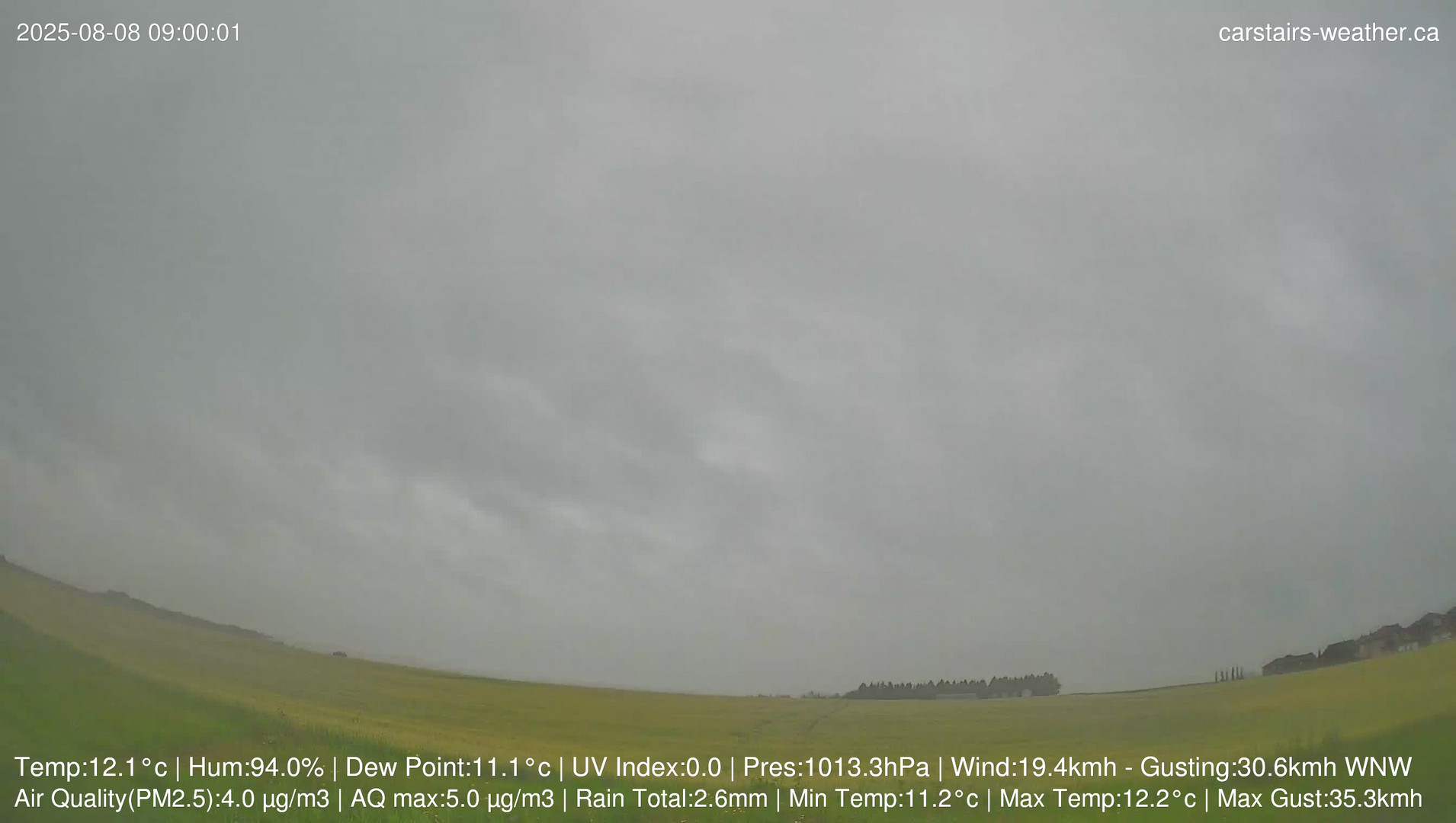 time-lapse frame, Carstairs Sky Cam webcam