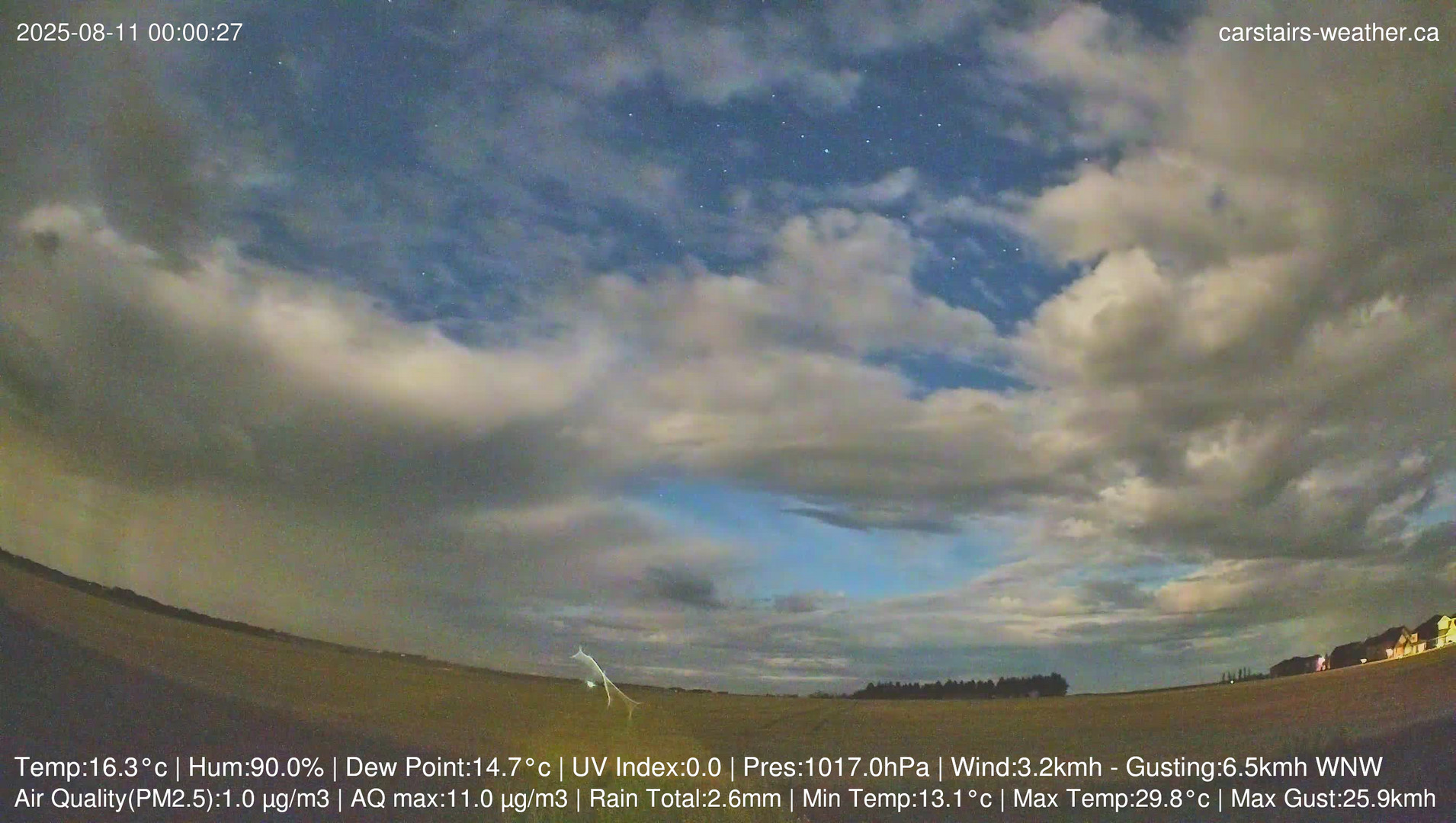 time-lapse frame, Carstairs Sky Cam webcam