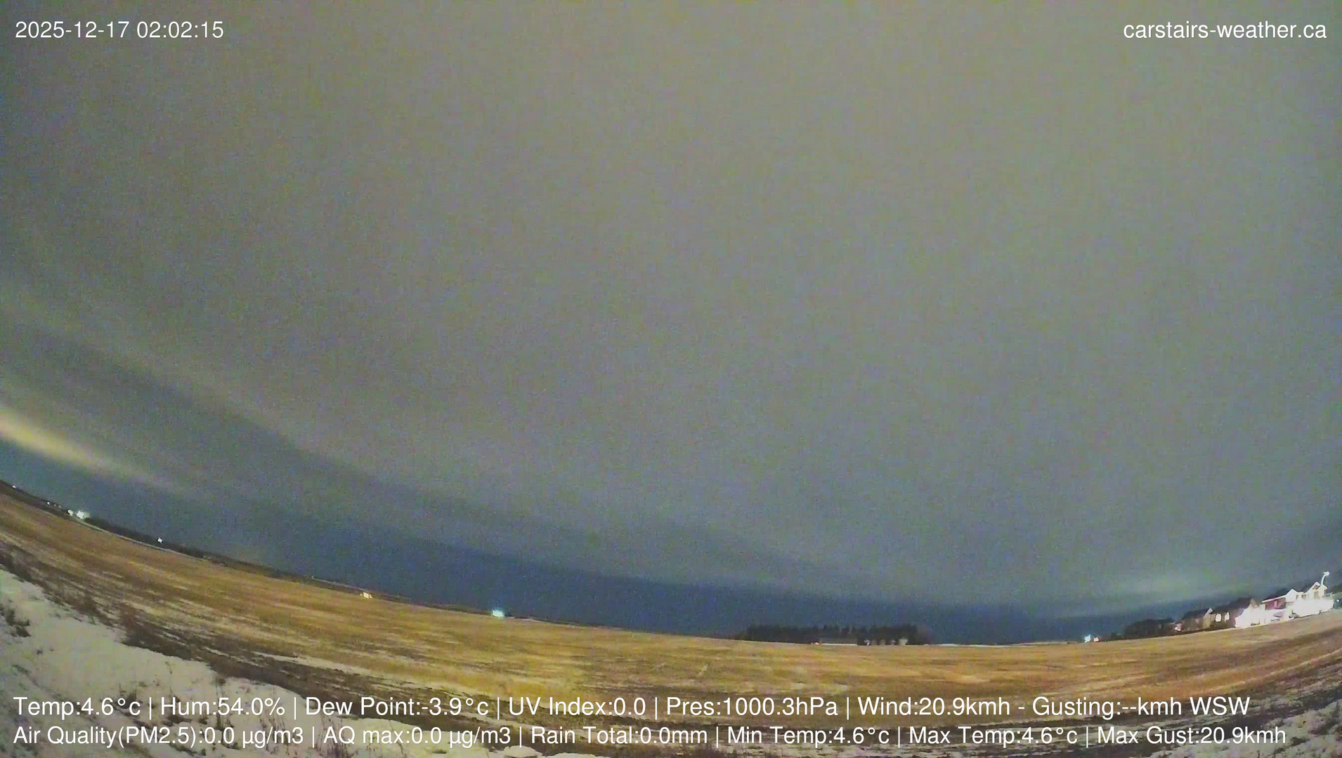 time-lapse frame, Snow Storm Dec 17th 2025 webcam