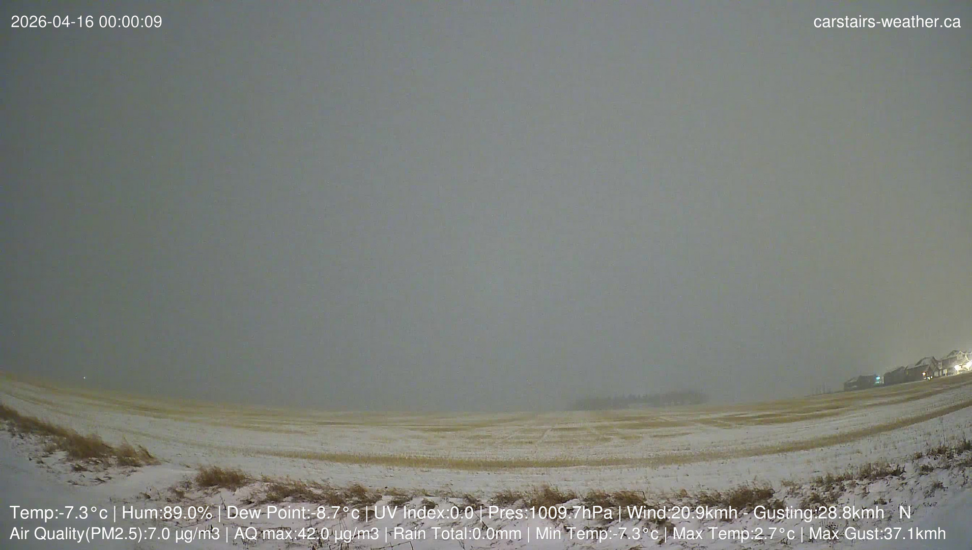 time-lapse frame, Carstairs Sky Cam webcam