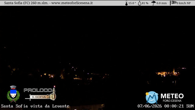 time-lapse frame, Santa Sofia webcam