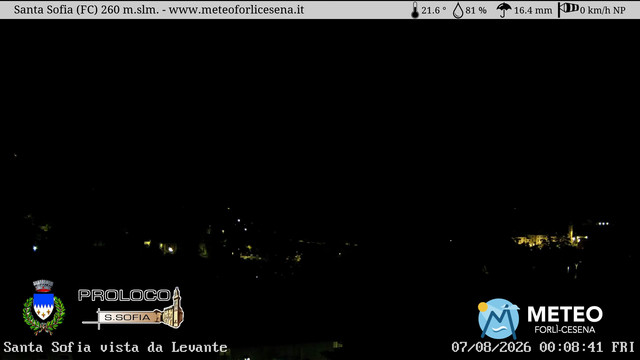 time-lapse frame, Santa Sofia webcam