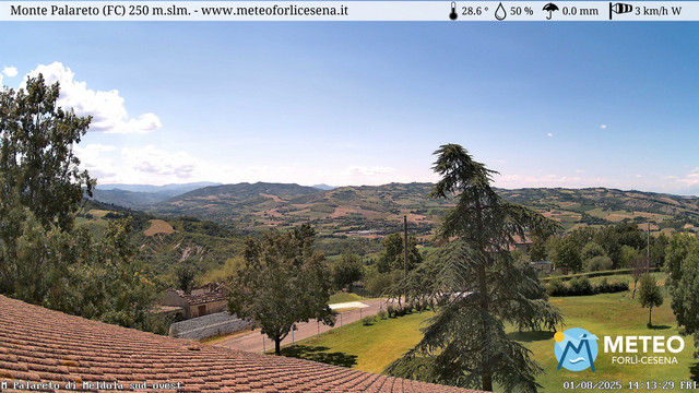 time-lapse frame, Monte Palareto webcam