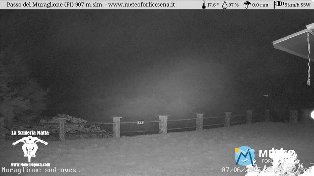 time-lapse frame, Passo del Muraglione webcam