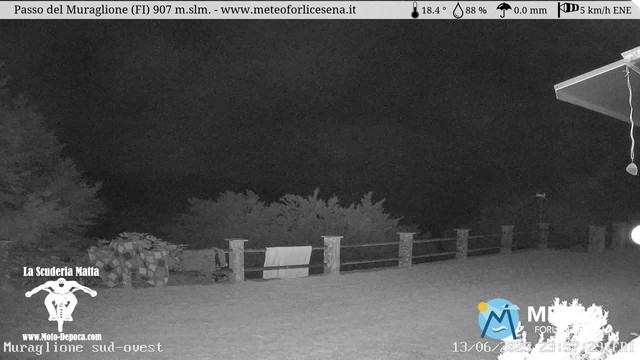 time-lapse frame, Passo del Muraglione webcam