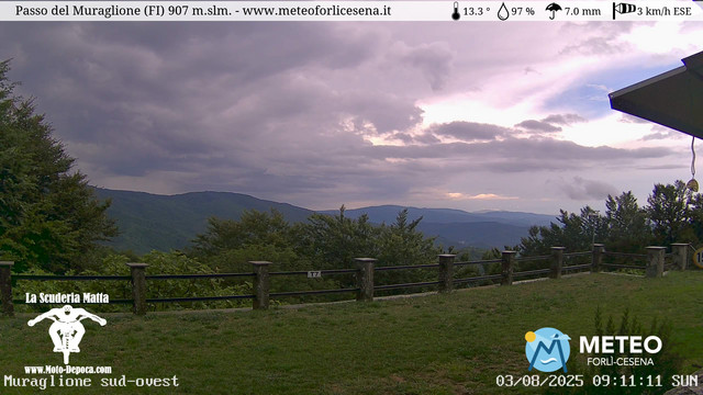 time-lapse frame, Passo del Muraglione webcam