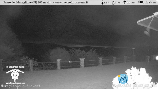 time-lapse frame, Passo del Muraglione webcam