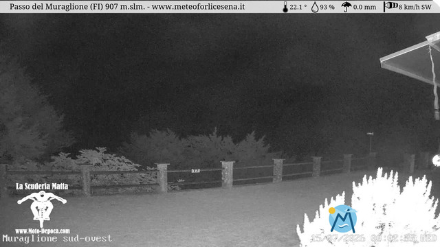 time-lapse frame, Passo del Muraglione webcam