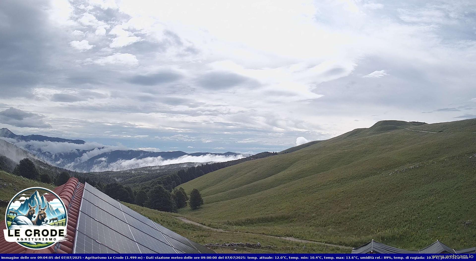 time-lapse frame, Agriturismo Le Crode - M. Pizzoc (TV) - 1499 m webcam