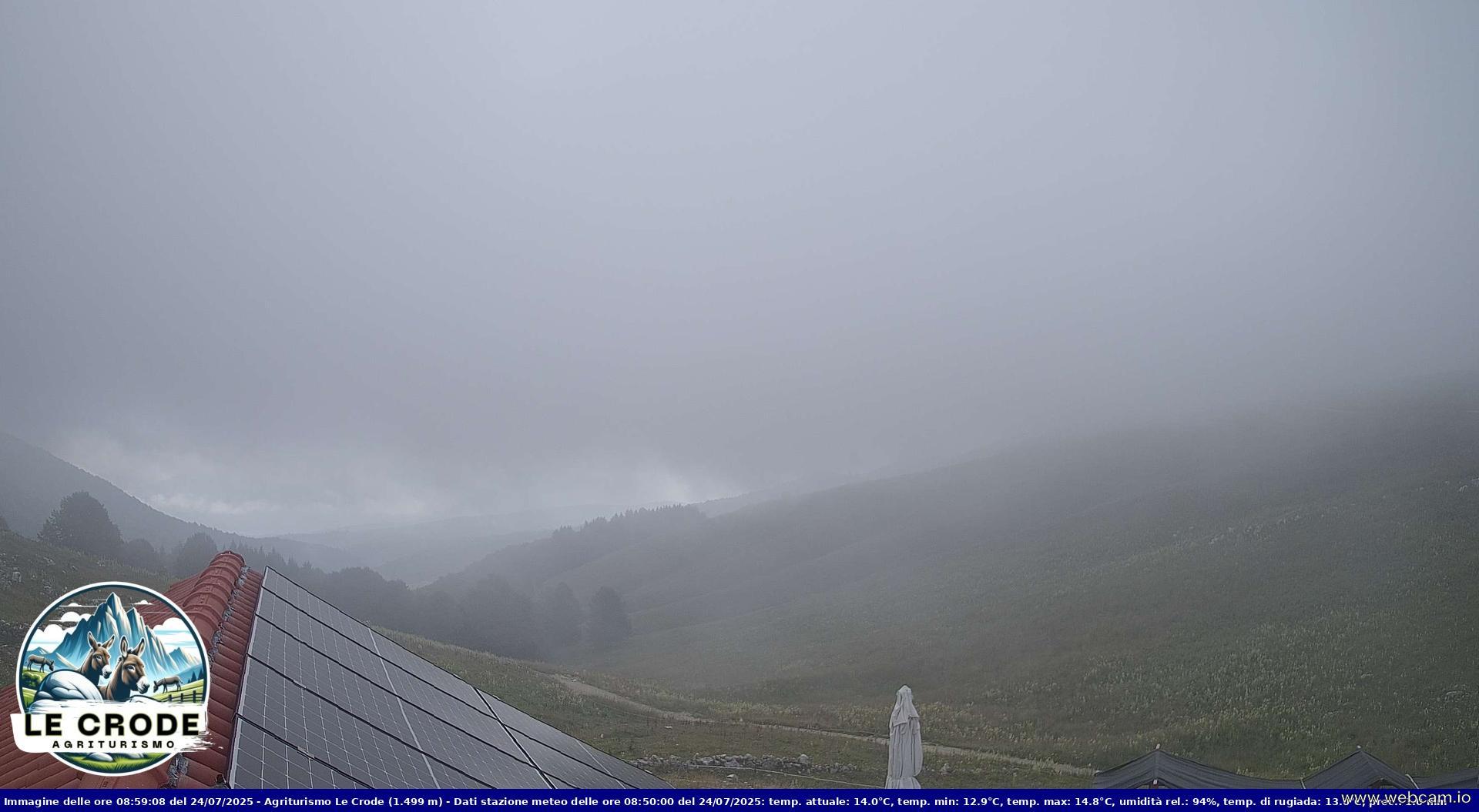 time-lapse frame, Agriturismo Le Crode - M. Pizzoc (TV) - 1499 m webcam
