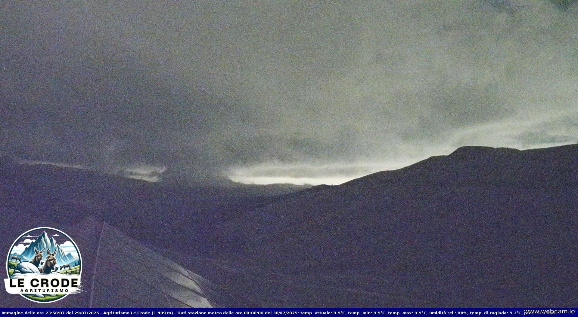 time-lapse frame, Agriturismo Le Crode - M. Pizzoc (TV) - 1499 m webcam