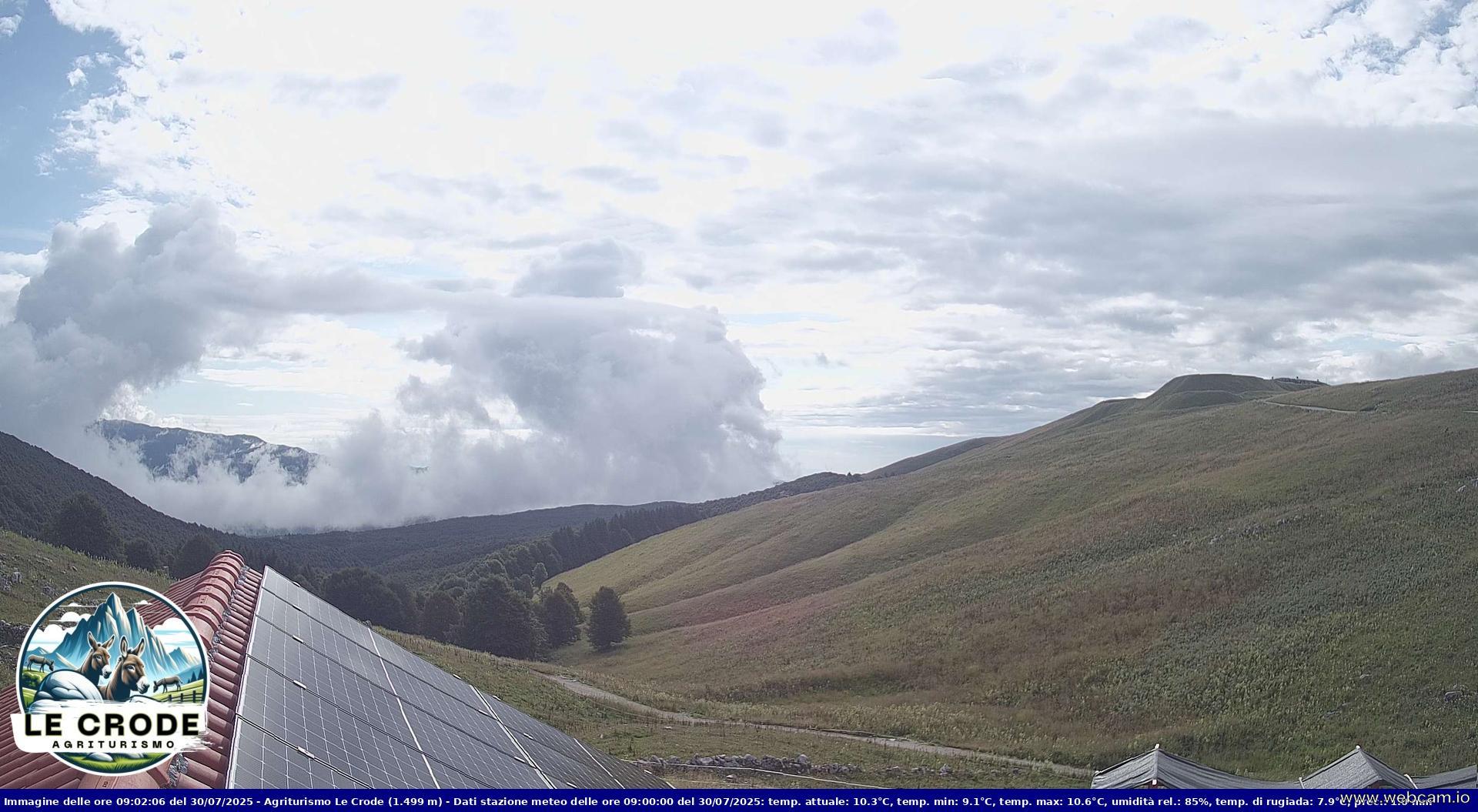 time-lapse frame, Agriturismo Le Crode - M. Pizzoc (TV) - 1499 m webcam