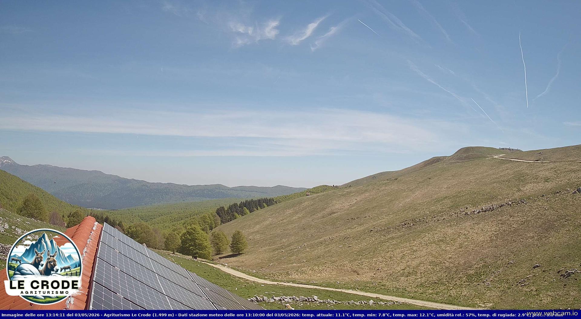time-lapse frame, Agriturismo Le Crode - M. Pizzoc (TV) - 1499 m webcam