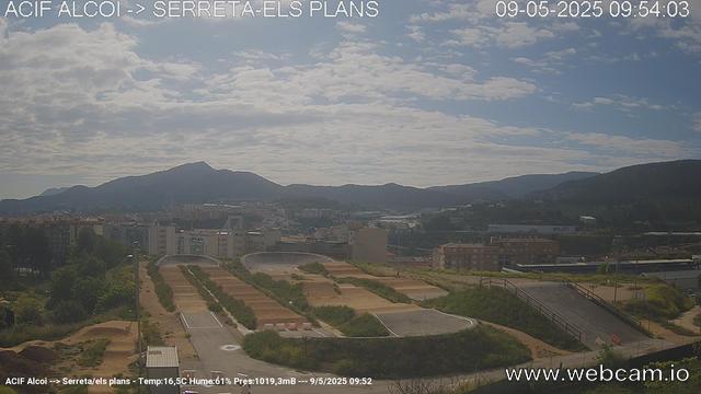 time-lapse frame, Acif Alcoi --> Serreta webcam