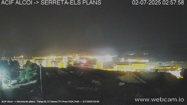time-lapse frame, Acif Alcoi --> Serreta webcam