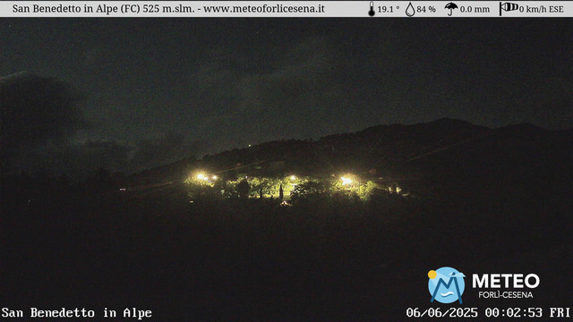 time-lapse frame, San Benedetto in Alpe webcam