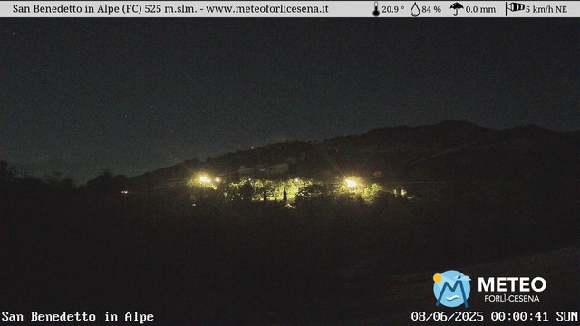 time-lapse frame, San Benedetto in Alpe webcam