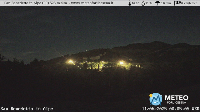 time-lapse frame, San Benedetto in Alpe webcam