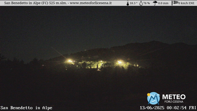 time-lapse frame, San Benedetto in Alpe webcam