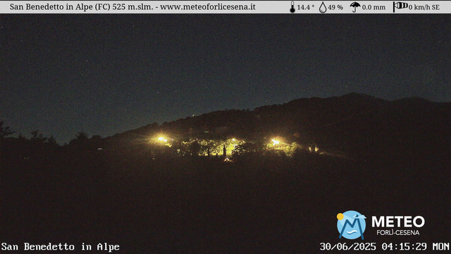 time-lapse frame, San Benedetto in Alpe webcam