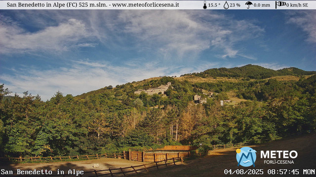 time-lapse frame, San Benedetto in Alpe webcam
