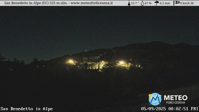 time-lapse frame, San Benedetto in Alpe webcam