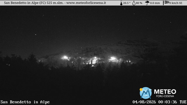 time-lapse frame, San Benedetto in Alpe webcam