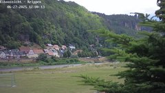 view from Webcam in Bad Schandau Sächsische Schweiz on 2025-06-27