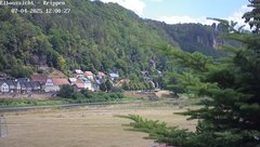 view from Webcam in Bad Schandau Sächsische Schweiz on 2025-07-04
