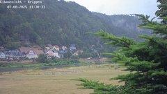 view from Webcam in Bad Schandau Sächsische Schweiz on 2025-07-08