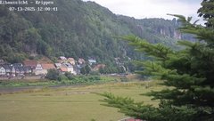 view from Webcam in Bad Schandau Sächsische Schweiz on 2025-07-13