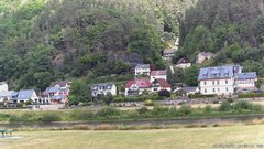 view from Webcam in Bad Schandau, Krippen & Postelwitz on 2025-06-25