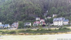 view from Webcam in Bad Schandau, Krippen & Postelwitz on 2025-07-03