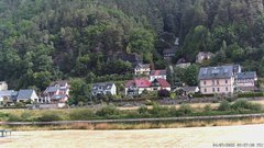 view from Webcam in Bad Schandau, Krippen & Postelwitz on 2025-07-04