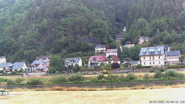 time-lapse frame, Webcam in Bad Schandau, Krippen & Postelwitz webcam