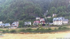 view from Webcam in Bad Schandau, Krippen & Postelwitz on 2025-07-08