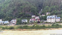 view from Webcam in Bad Schandau, Krippen & Postelwitz on 2025-07-09
