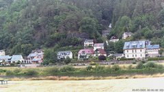 view from Webcam in Bad Schandau, Krippen & Postelwitz on 2025-07-09