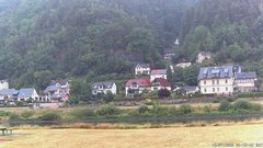 view from Webcam in Bad Schandau, Krippen & Postelwitz on 2025-07-12